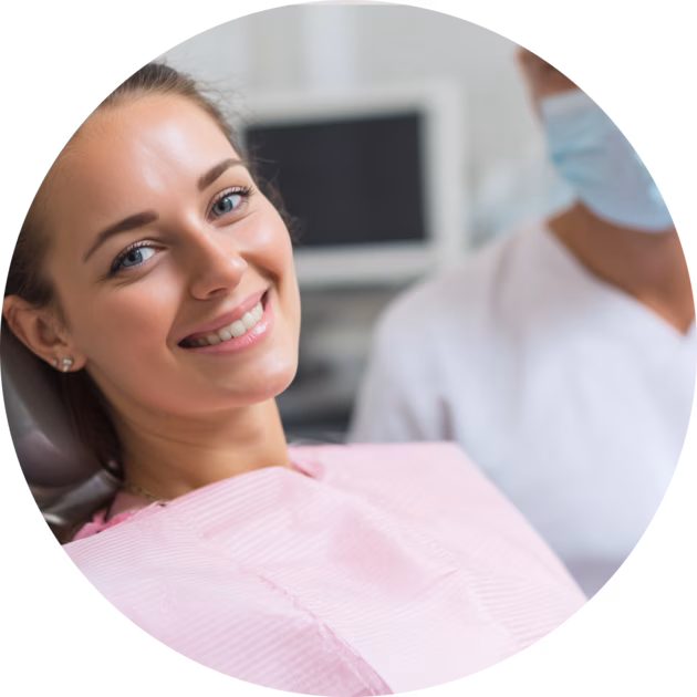 Happy patient smiling after dental care at Halls Family Dentistry